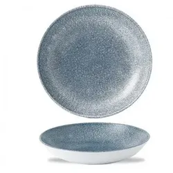 Churchill Super Vitrified Studio Prints Raku Topaz Blue Teller Tief Coup 24,8cm, 12 Stück