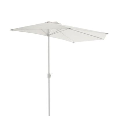 Sonnenschirm VCM "Sonnenschirm, halbrund weiß", weiß, Obermaterial: 100% Sonstiges Material (Ananasfaser) AM_PF ., Standschirme