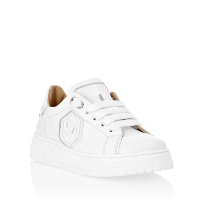 Sneaker PHILIPP PLEIN "Hexagon", Jungen, Gr. 31, Normalschaft, 01, weiß, Schuhe Sneaker