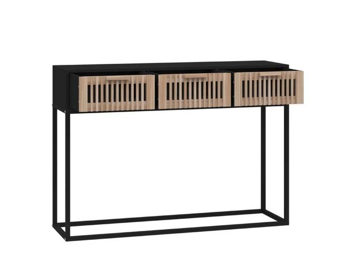 [1 pc]Console de Rangement - Noir - Table console/armoire latérale - noir 105x30x75cm - Bois d'ingénierie 8012