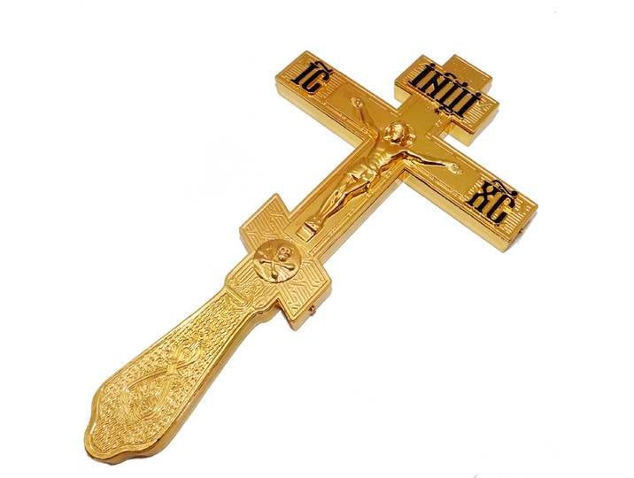Croix crucifixo gothique doré et argenté, bijoux religieux, support de main, croix murales, décoration de la maison, articles religieux, cadeaux chrétien