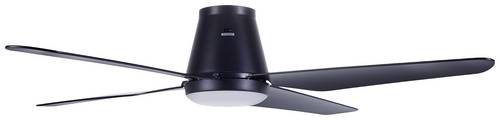 Lucci AIR Aria CTC LED Deckenventilator 65W (Ø x H) 122cm x 20cm Schwarz mit Beleuchtung, mit Fernbedienung