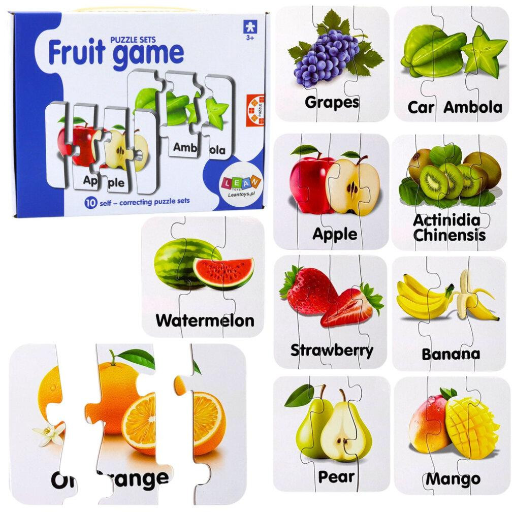 Leantoys Educatieve Fruit Puzzel met 10 stukjes