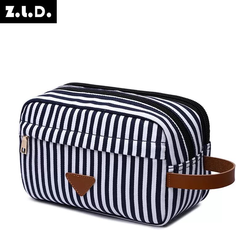 INF Gestreifte Kosmetiktasche aus Segeltuch model 1
