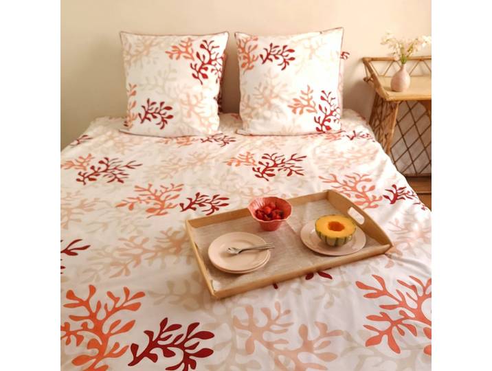 Housse de couette corail rouge dimension - 240x220