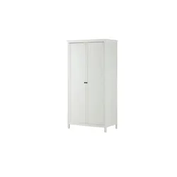 Massivholz-Drehtürenschrank aus Massivholz  ¦ weiß ¦ Maße (cm): B: 106 H: 210 T: 60.0