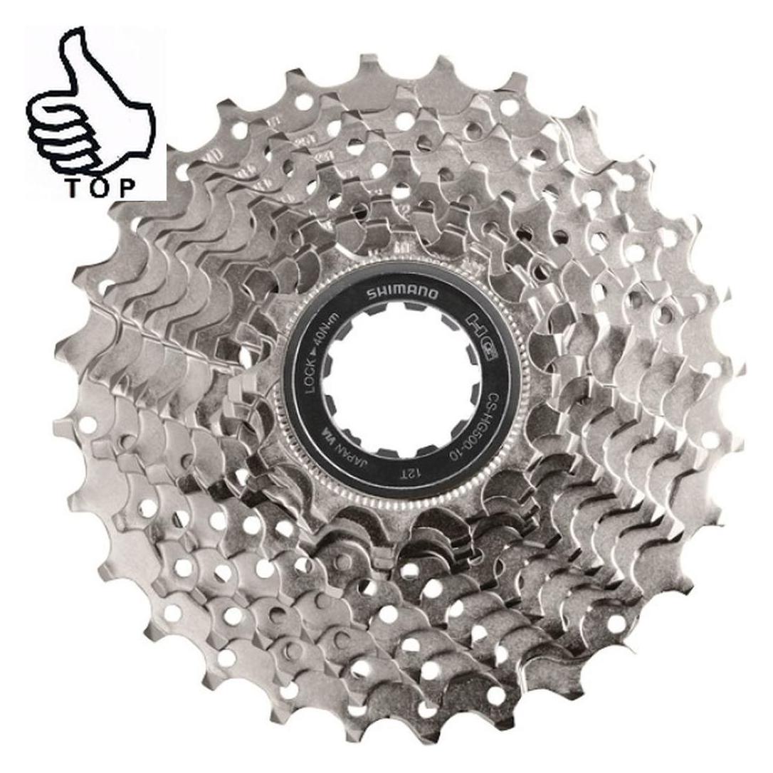 Shimano Kassette TIAGRA CS-HG500 10-Gang 11-34 Zähne 10er Pack (10-fach, 11-34) (ICSHG50010134S)