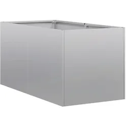 Helloshop26 - Moderner Pflanzkübel für Garten oder Balkon 40 x 80 x 40 cm mit elegantem offenem Boden aus verzinktem Stahl