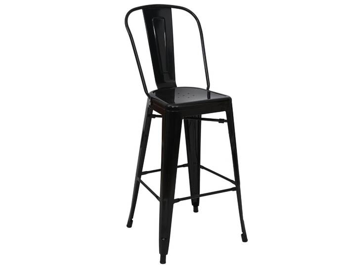 Jamb Barhocker Metall Schwarz, Metall, 50x117x45 cm, Esszimmer, Barmöbel, Barhocker