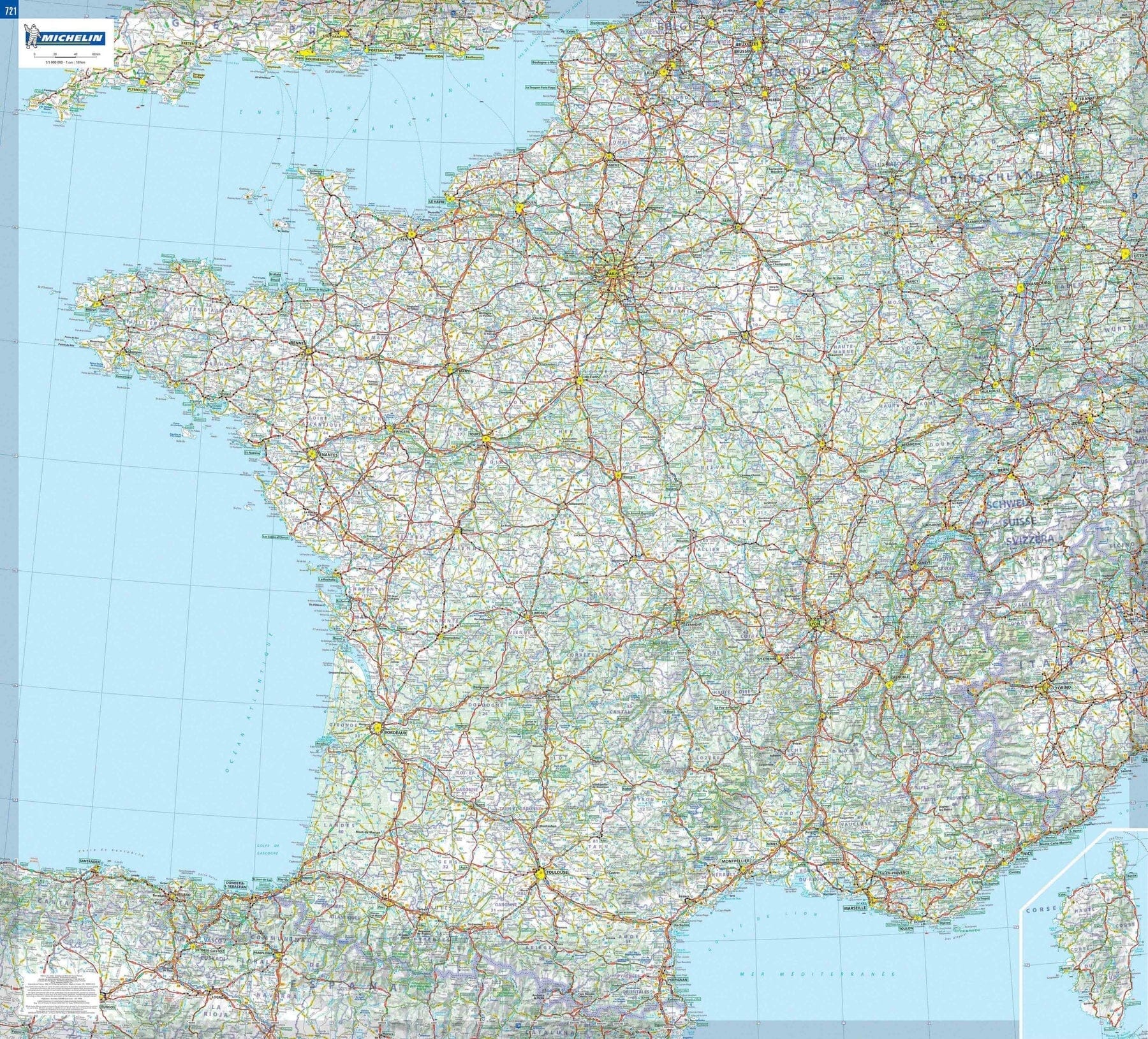 Panneau magnétique - France - 100 x 110 cm   Michelin