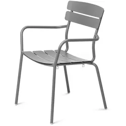 Armlehnstuhl Granada Aluminium grau 58.7x83.8x57.1 cm