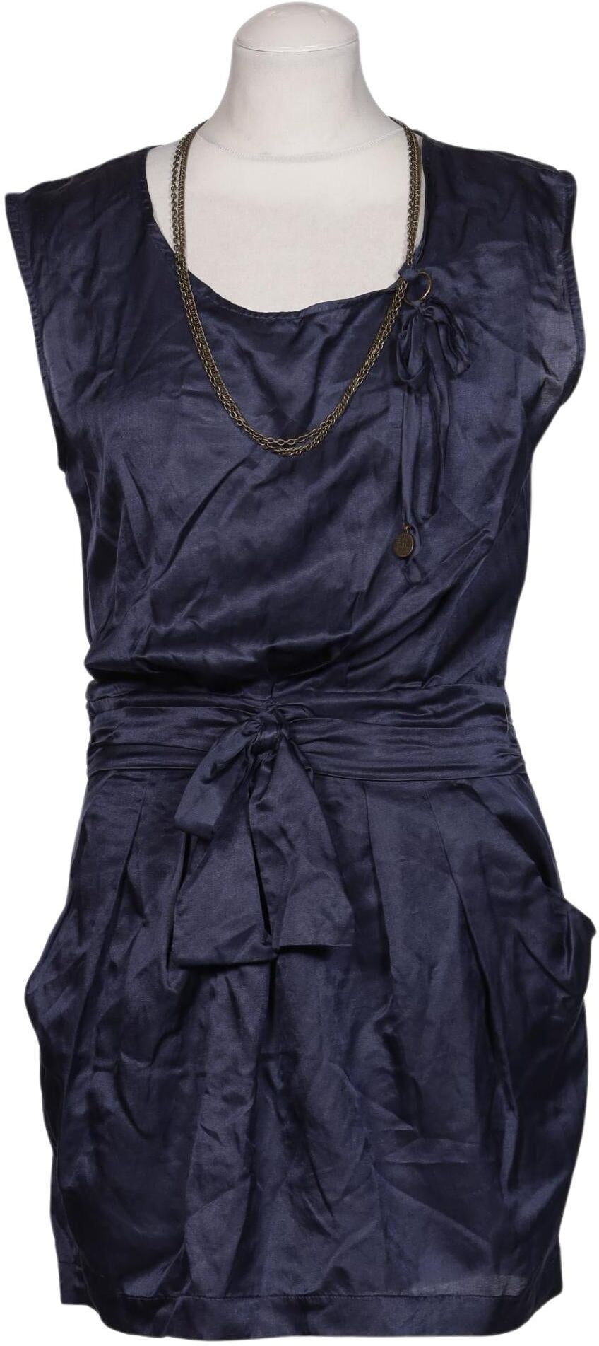Rich & Royal Damen Kleid, Marineblau, Gr. M, Baumwolle / Seide - Second Hand