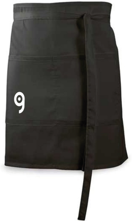 Grembiule bar Rosemary, policotone, 2 tasche, leggero 60g Personalizzate o neutre