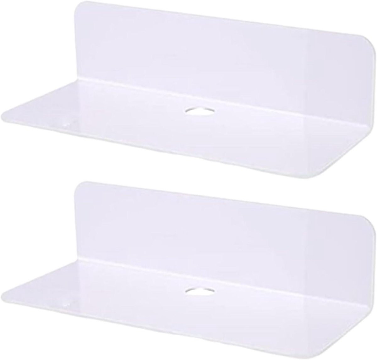 Zwarte minimalistische zwevende metalen wandplank met geïntegreerde verlichting voor in de woonkamer, keuken of badkamer