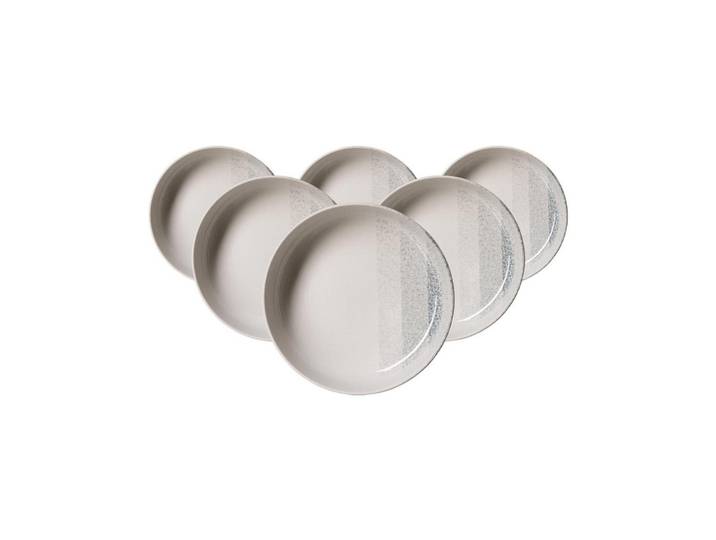 Ritzenhoff Breker Suppenschalen Trio Grau ø 18,5 cm 6er Set, Keramik, Rund, Geschirr, Teller, Suppenteller