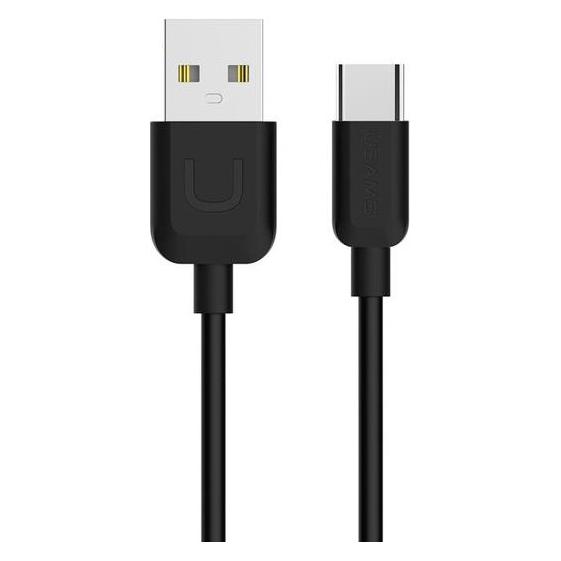 Usams Kabel U-Turn USB-C 1m czarny/black 2A TCUSBXD01 (US-SJ099) (1 m, USB 3.2 Gen 1) (TCUSBXD01)
