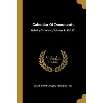 Calendar Of Documents, Taschenbuch von , Creative Media Partners, LLC, 978-1-01-305628-4