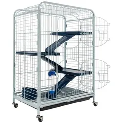 Tyrol Käfig 205594 Nagetiere Mit Rädern 64 x 44 x 93 cm, Gehege