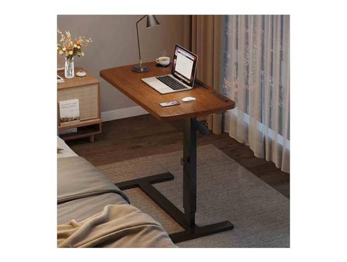 XCHtuerFY Beistelltisch, Vielseitiger Laptoptisch Walnussoptik, kompakte Aufbewahrungslösung(85 * 45cm,Upgraded Walnut)