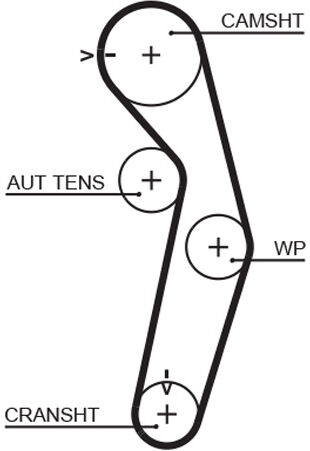 Gates Zahnriemen T288rb Für Mitsubishi