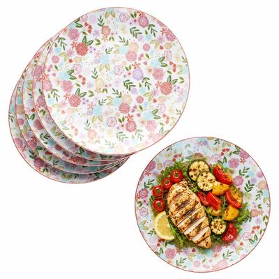 Ritzenhoff 6er Set Sweet Flower Speiseteller Ø27cm Porzellan Blumen Essteller