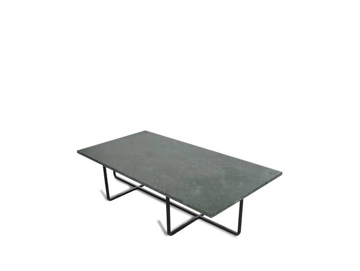 OX Denmarq Table basse rectangulaire Ninety marbre indien, support noir