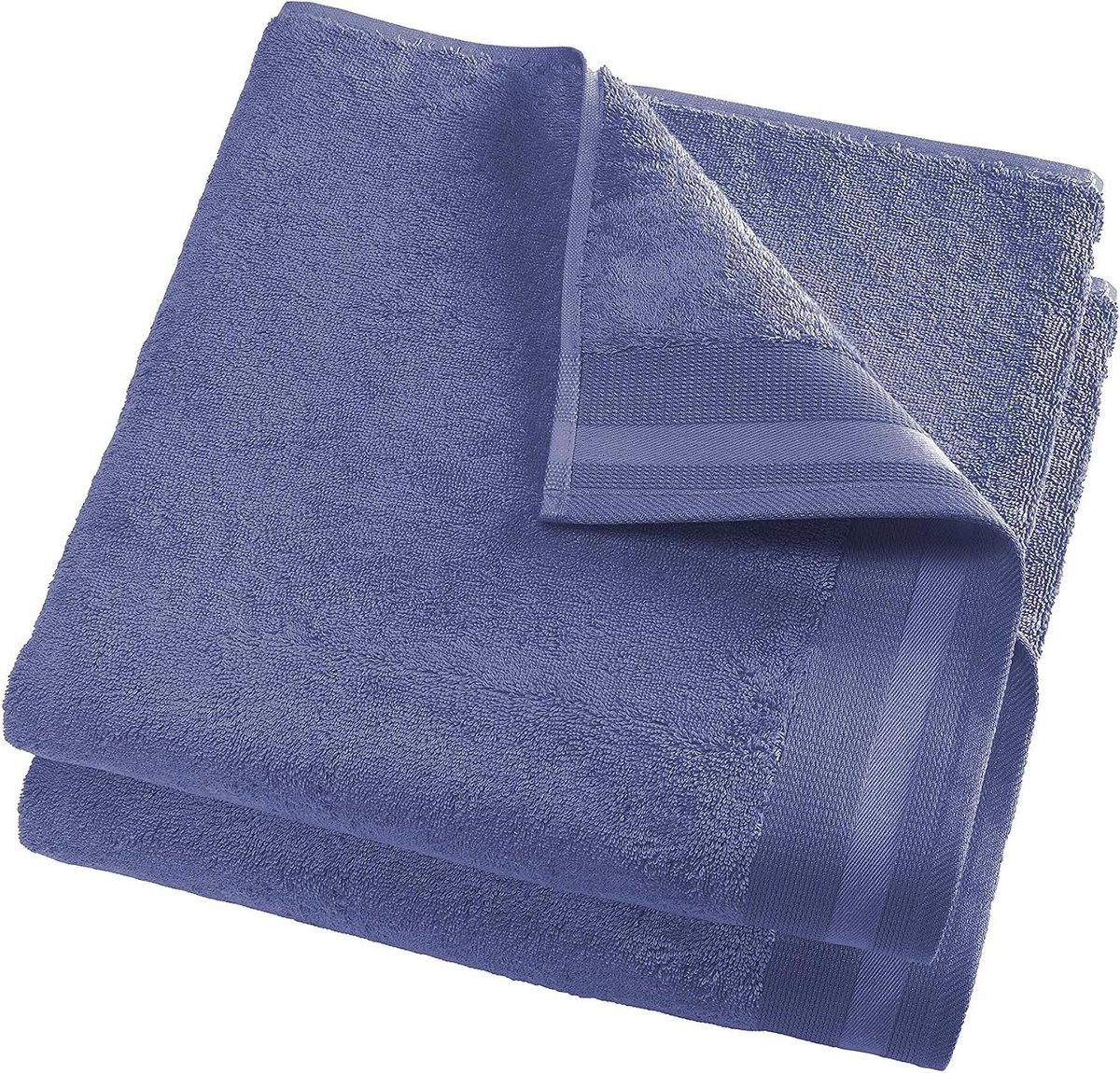 Zijdezachte luxe douchehanddoeken van Australisch katoen - Saffierblauw - 70 x 140 cm