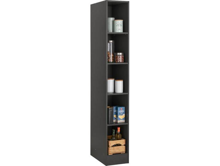 Seitenregal KOCHSTATION KS-Paris , grau (grafit), B:30cm H:200cm T:60cm, Regale, Seitenregal