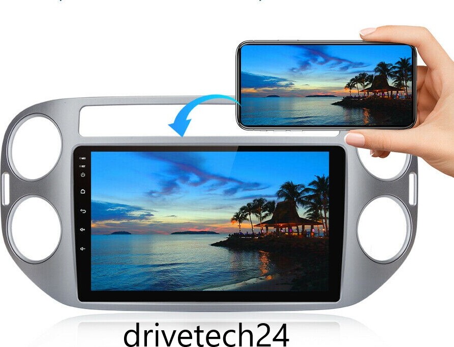 9 Zoll Android 11 Autoradio Navigation GPS Wireless CarPlay für VW Tiguan 2010-2015 und Golf Plus 2004-2013 FM USB RDS 4G internet 4GB RAM 64GB ROM