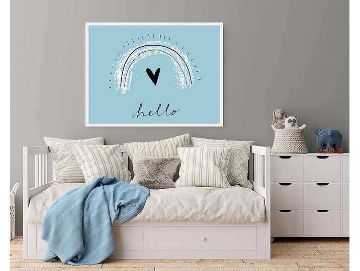 Tableau déco Hello Love 63 x 83cm Multicolore