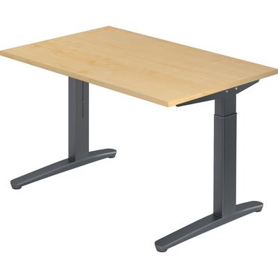 Hammerbacher Schreibtisch C-Fuß 120x80cm Ahorn/Graphit