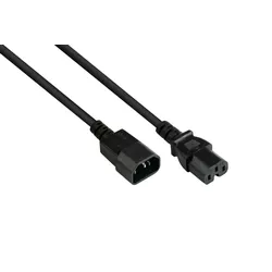 Alcasa P1450-S050 Stromkabel Schwarz 5 m C14-Koppler C15-Koppler