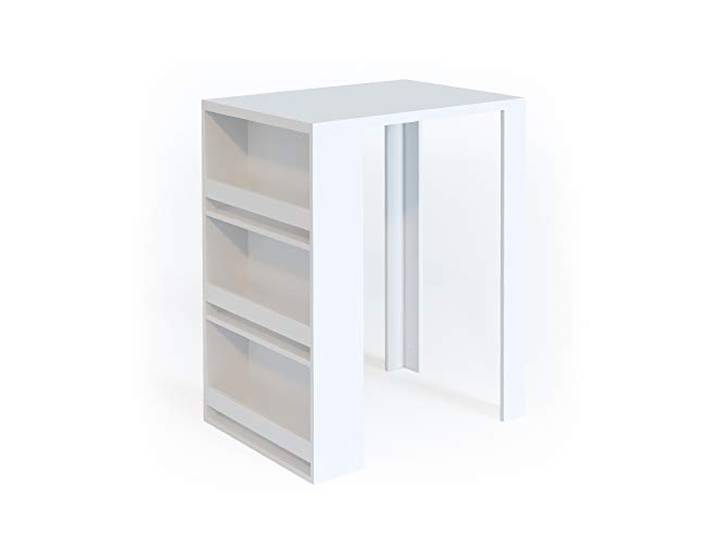 Vicco Bartisch, Weiß 57 x 80 cm mit offenen Ablagen zur platzsparenden Aufbewahrung