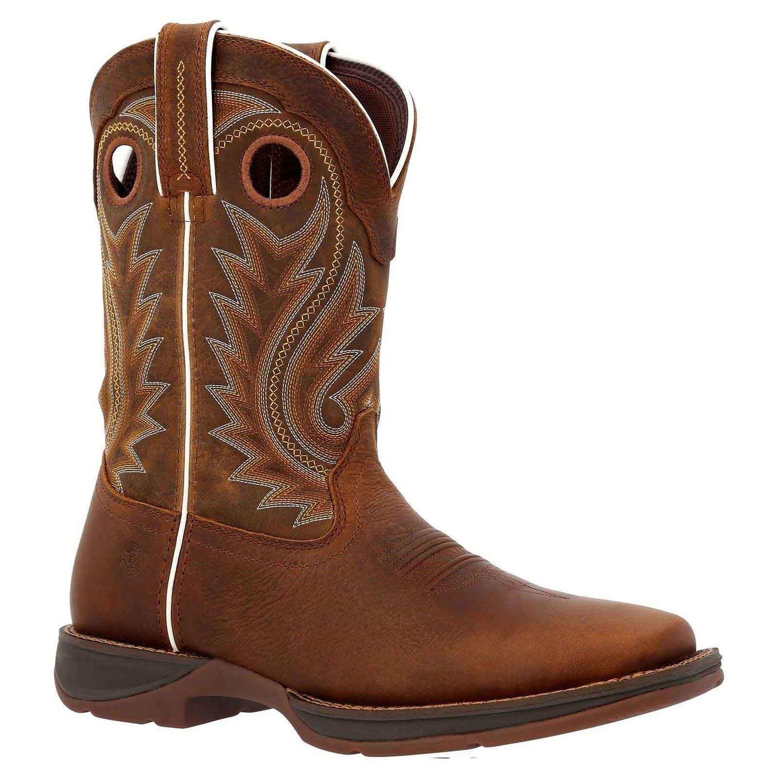 Durango Rebel Leder Herren Stiefel Saddle Brown