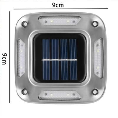 Inspire Select 8 LED Solar Ground Light Waterproof Warm White Solar Garden Pathway Landscape Light For Yard & Driveway warm Light 2pcs