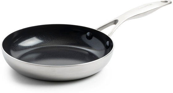 GreenPan Geneva PFAS Free Non Stick Frypan Stainless Steel 38 cm