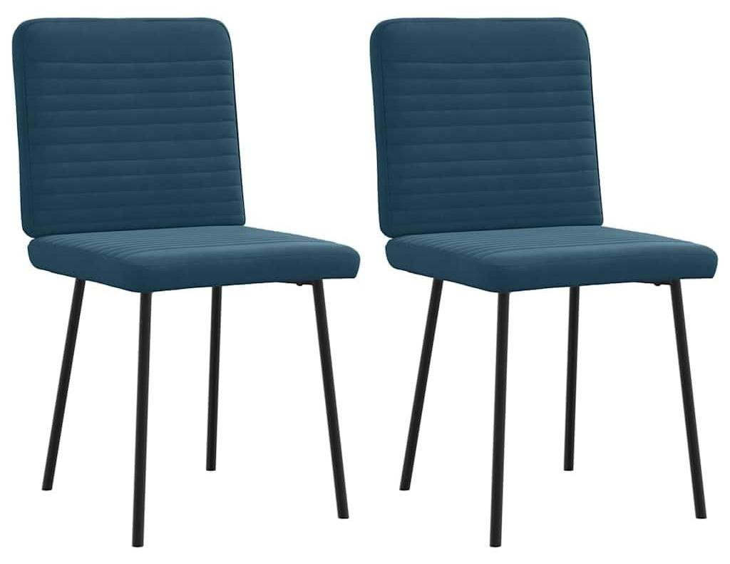 Set van 2 Fluwelen Eetkamerstoelen