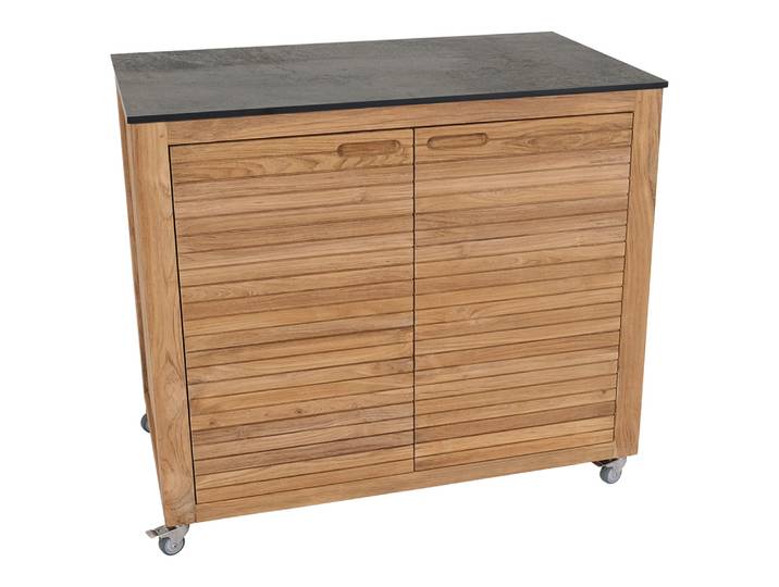 Stern Sideboard Elma 2 Türen 100x58x88 cm Teak Arbeitsplatte