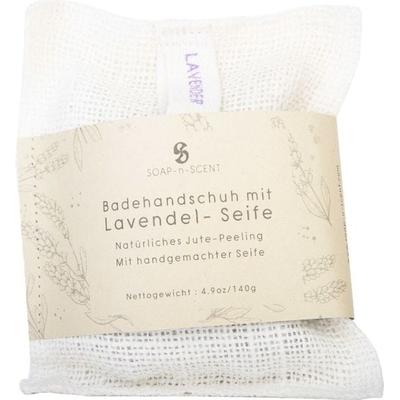 Badehandschuh mit Lavendel Duftseife