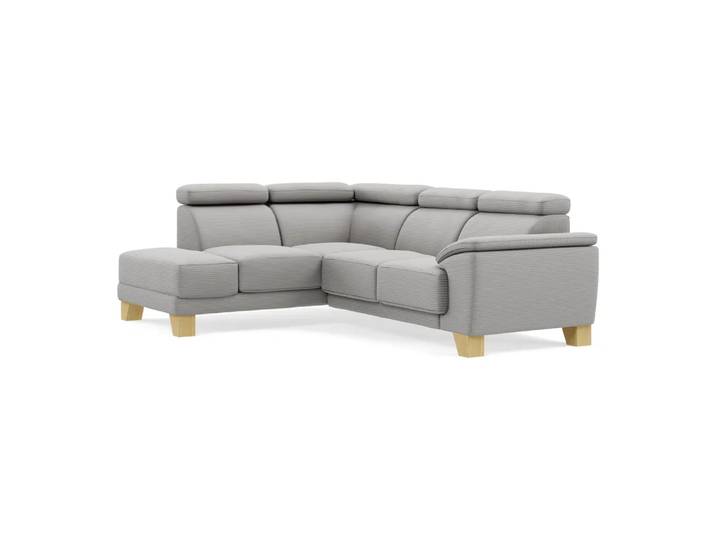 Ecksofa Lynn 2.0, Johann Jakob, cord grey, Textil