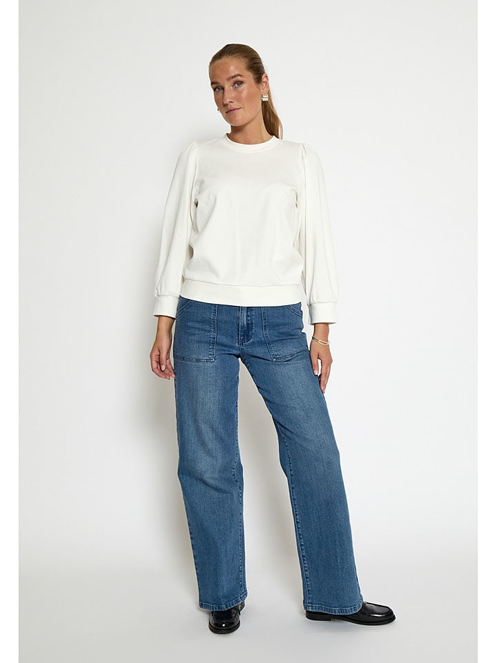 Peppercorn Sweatshirt "Fiola" in Weiß - S