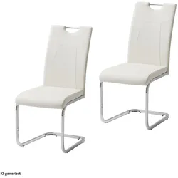 HTI-Living, Stühle, Esszimmerstuhl Beige Kunstleder Kelly C (2x)