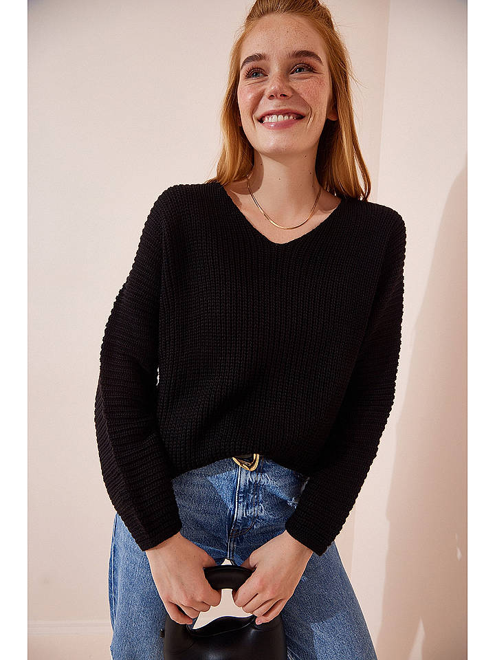 Happiness Istanbul Pullover in Schwarz - onesize