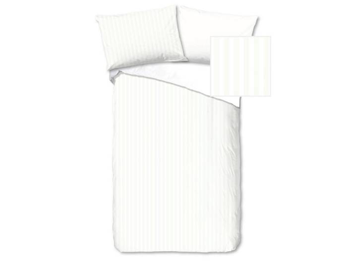 Bettwäsche Descanso, Weiß, Uni, 140x200 cm, Oeko-Tex® Standard 100, BCI (Better Cotton Initiative), atmungsaktiv, Heimtextilien, Bettwäsche & Leintücher, Bettwäsche, Satin-Bettwäsche