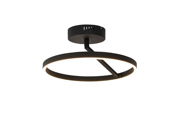 Plafonnier design noir avec LED intégrée à variateur 3 niveaux -