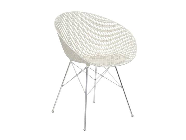 KARTELL chaise SMATRIK (Blanc / Chrome - polycarbonate coloré dans la masse et acier)