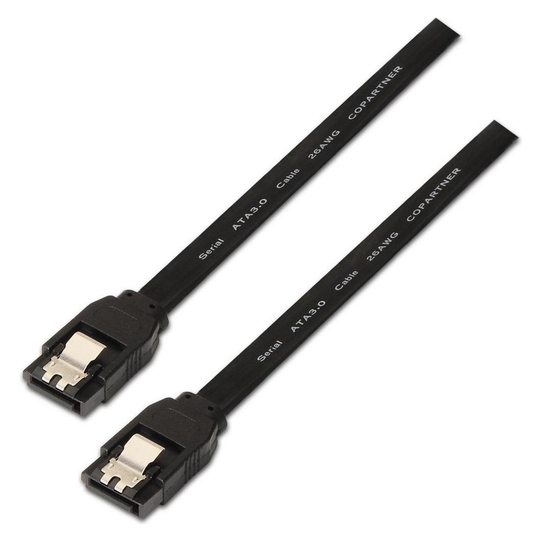 Aisens A130-0157 SATA-Kabel 0,5 m SATA 7-pin Schwarz (50 cm, SATA) (A130-0157)