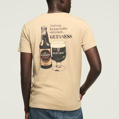 Lucky Brand Guinness Advert Tee - Men's Clothing Tops Shirts Tee Graphic T Shirts in Cornstalk, Size S