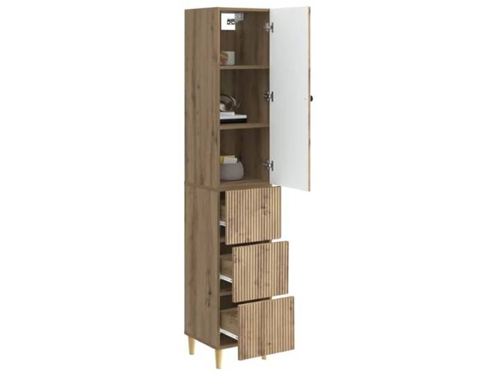 KTHLBRH 2-teiliges Schrank-Set aus technischem Holz Schlankes Design, für Haus und Garten, moderner Stil, einfach zu kombinieren