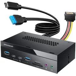 Graugear G-MP03CR-AU (USB-C, 6 Ports), Dockingstation + USB Hub, Schwarz